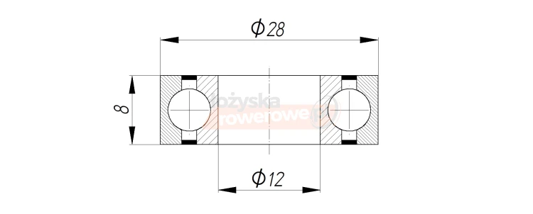Łożysko 6001-2RS 12x28x8