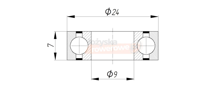 Łożysko 609-2RS 9x24x7