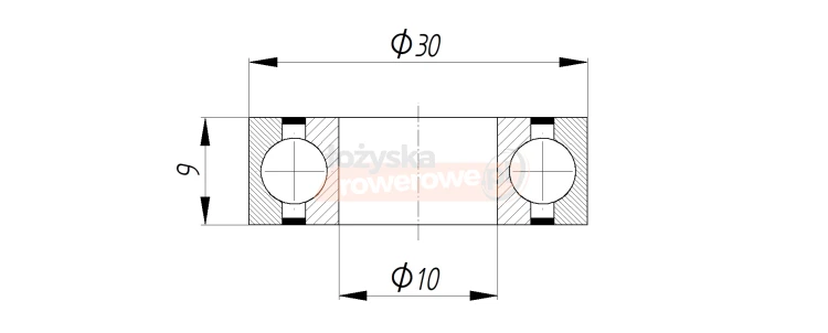 Łożysko 6200-2RS 10x30x9