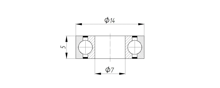 Łożysko 687-2RS 7x14x5