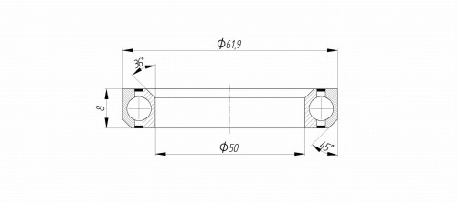 Łożysko ACB619H8K 50×61.9×8x36/45