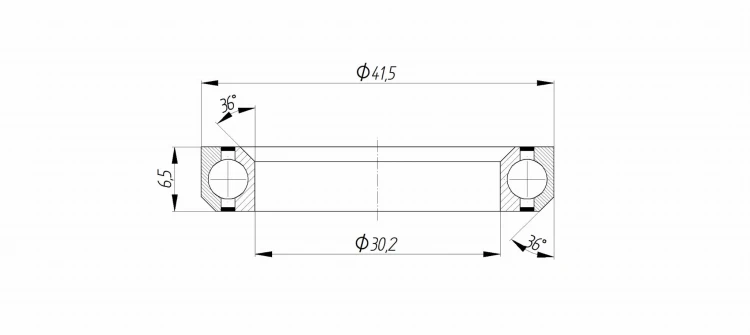 Łożysko MR043 (TH-872E) 30.2x41.5x6.5x36/36