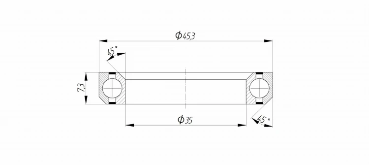 Łożysko ACB453H7.3 35x45,3x7,3x45/45