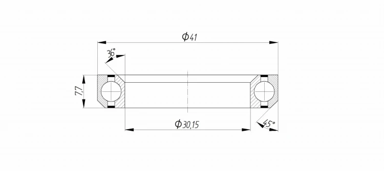 Łożysko MR040 (ACB41H7.7K) 30,15x41x7,7x36/45