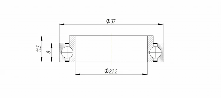 Łożysko MR2237 (SRAM GXP) 22,2x37x8/11,5