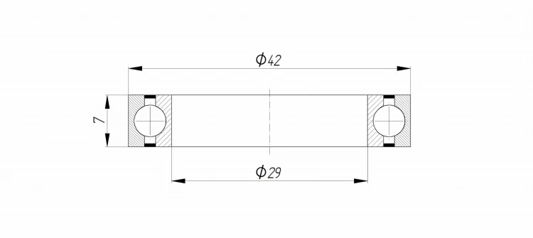 Łożysko 6806/29 (SRAM DUB) 29x42x7