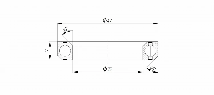 Łożysko ACB3547H7 35x47x7x45/45