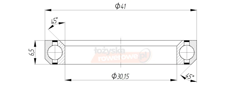Łożysko MH-P03 30,15x41x6,5x45/45