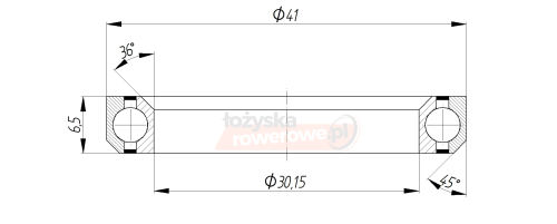 Łożysko MH-P03K 30,15x41x6,5x36/45