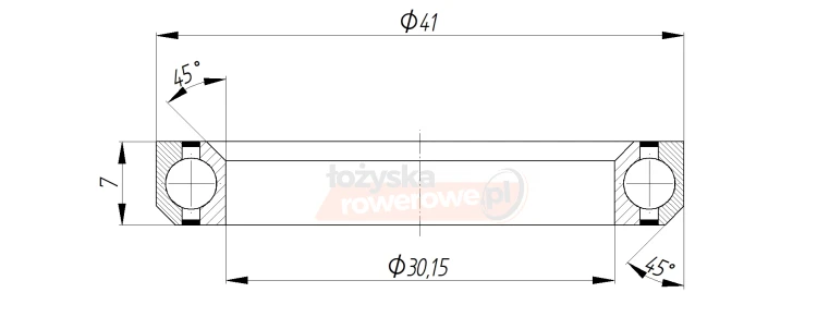Łożysko MH-P03H7 30,15x41x7x45/45