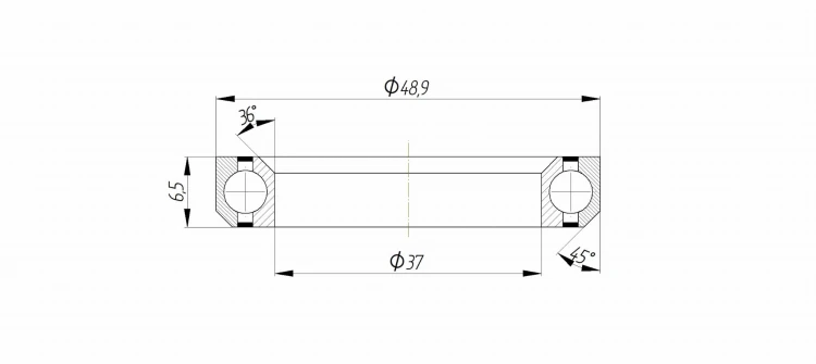 Łożysko MR031 37x48,9x6,5x36/45 (IS-2-138)