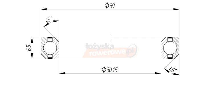 Łożysko MH-P04 30,15x39x6,5x45/45