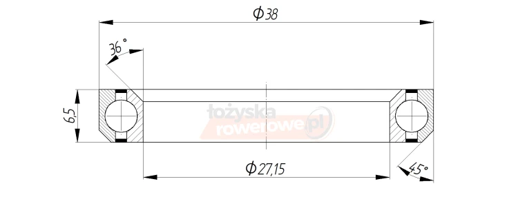 Łożysko MH-P09K 27,15x38x6,5x36/45