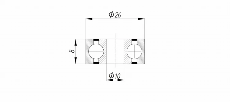 Łożysko 6000-2RS 10x26x8