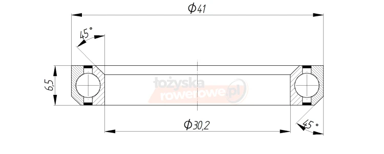 Łożysko ACB41 30,2x41x6,5x45/45