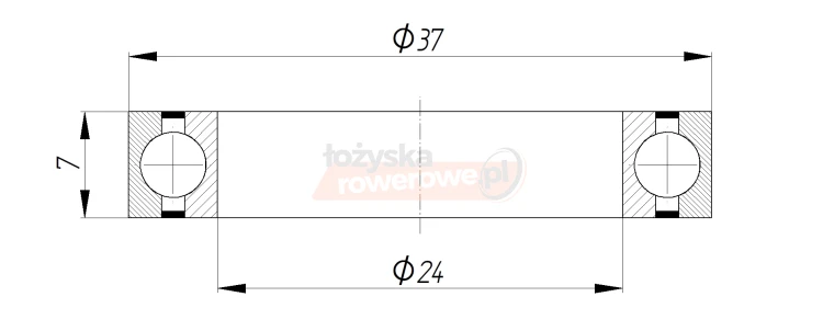 Łożysko 24377-2RS 24x37x7