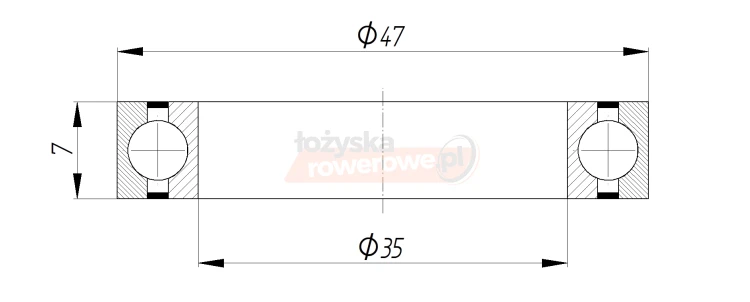 Łożysko 6807-2RS 25x37x7