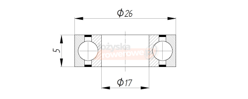 Łożysko 6803-2RS 17x26x5