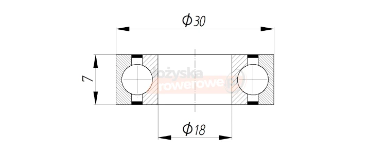 Łożysko 18307-2RS 18x30x7